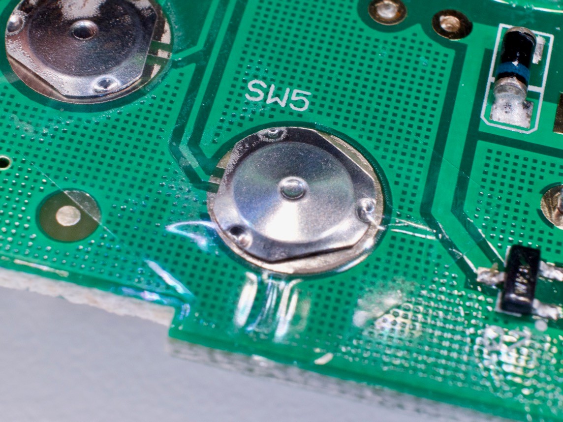 One of the Dome Switched Taped Down