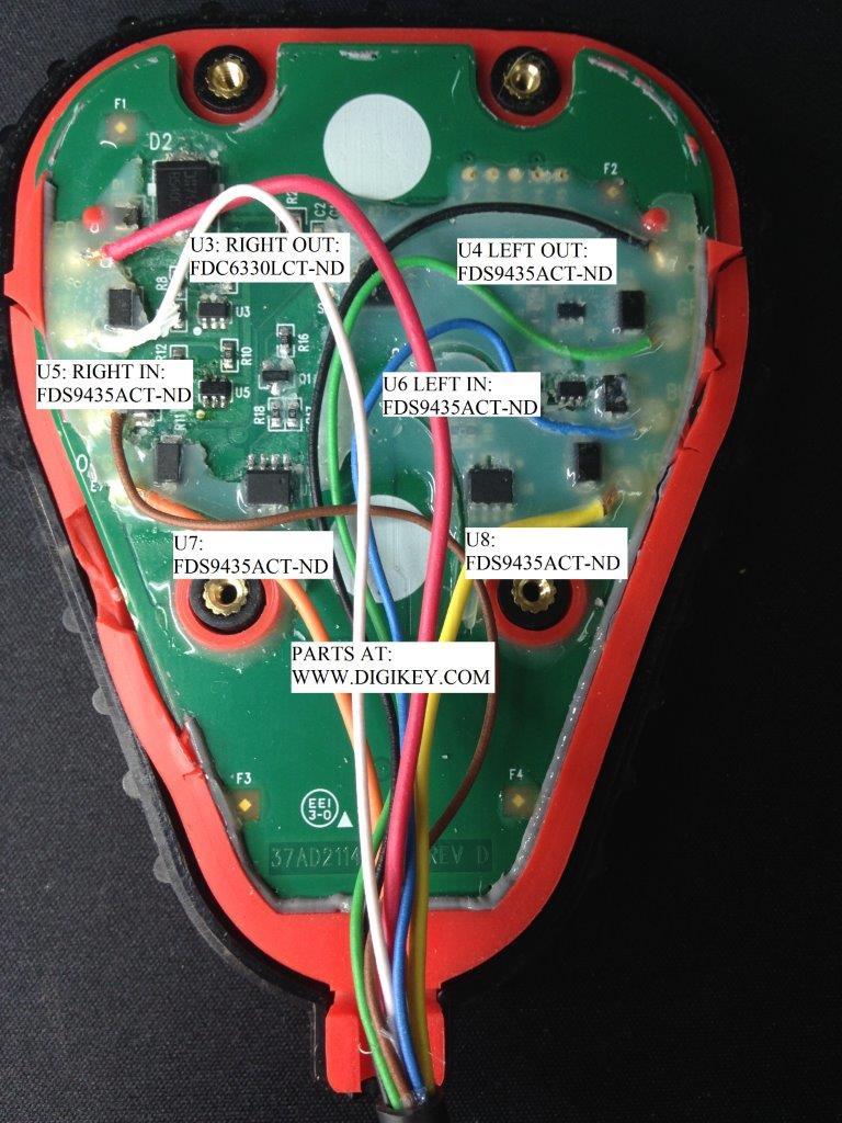Circuit board for hand control