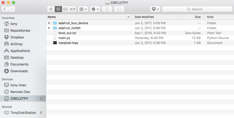 drag/drop copy these libraries to the CIRCUITPY drive