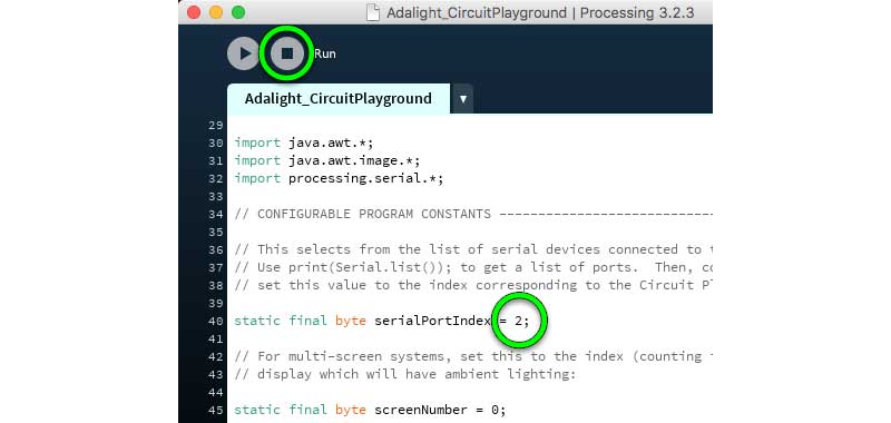 Run the Processing Sketch