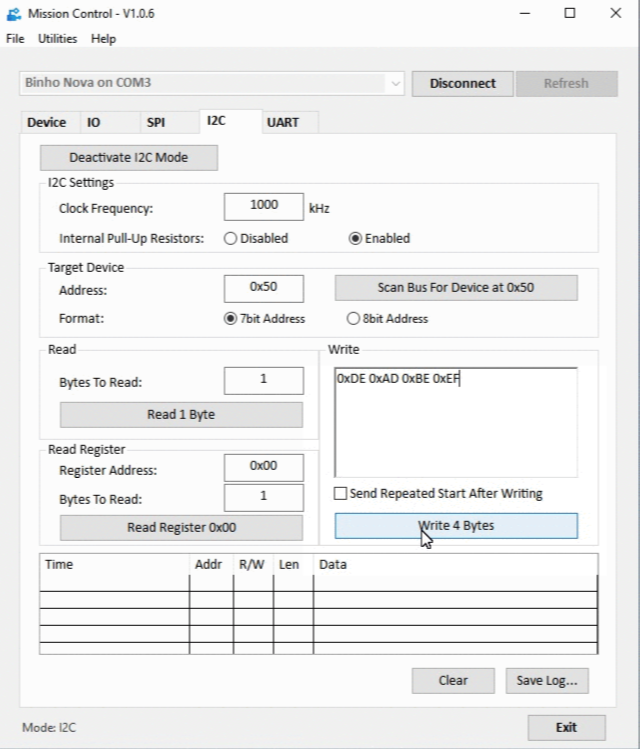 Write I2C